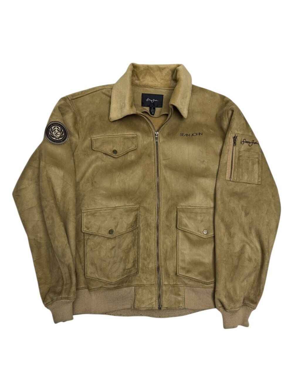 SEAN JOHN Velvet Vintage Y2K 2000s Streetwear Bomber Jacket Mens 2XL